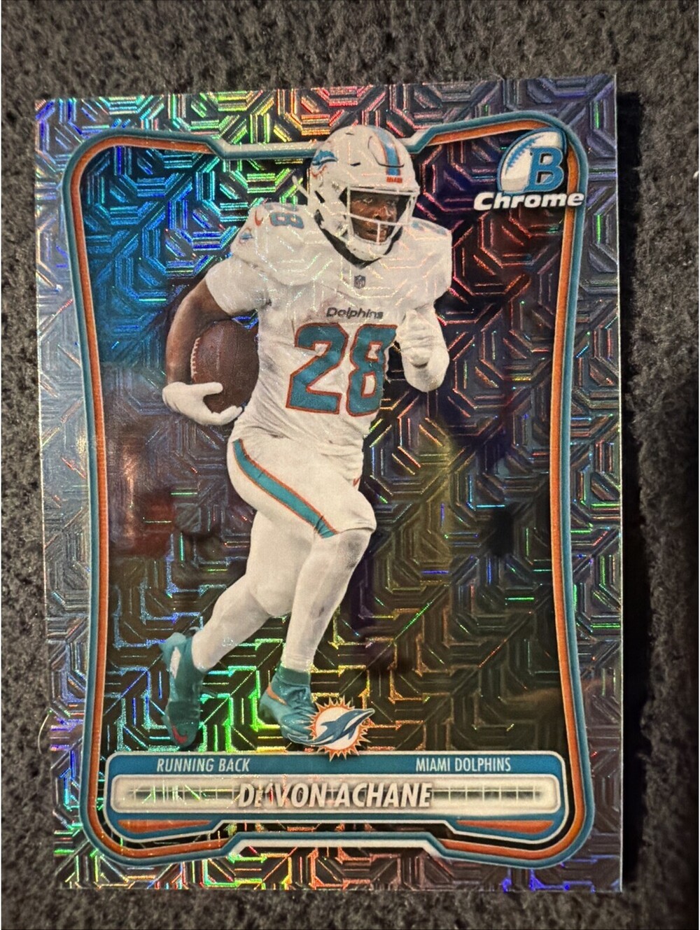 2026 Bowman Chrome De'Von Achane Mojo Refractor #BCV-67 Dolphins